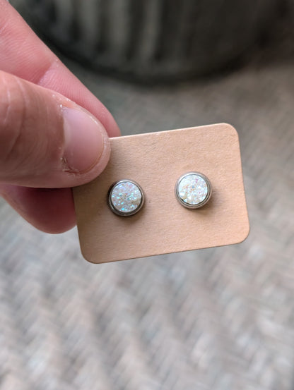 Faux Opal Studs