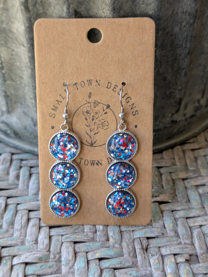 Patriotic Glitter Trios