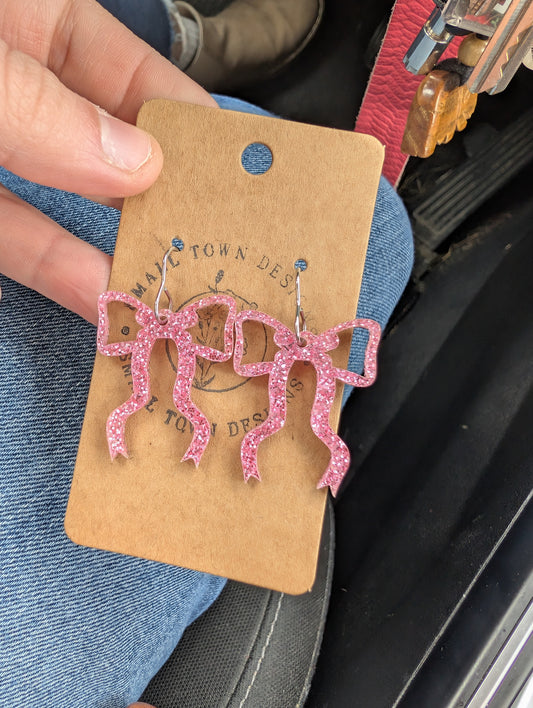 Pink Glitter Bows