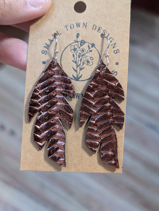 Metallic bronze feather