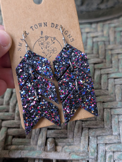 Midnight Glitter Chevrons