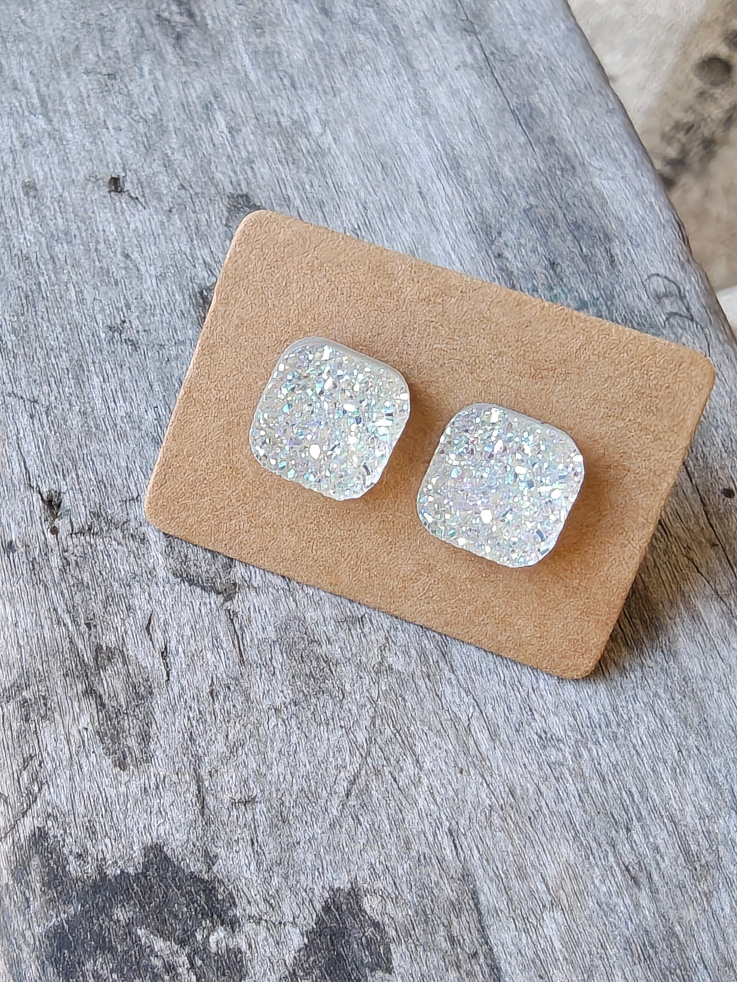 Clear Rounded Square Stud