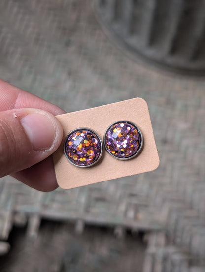 Halloween Glitter Studs
