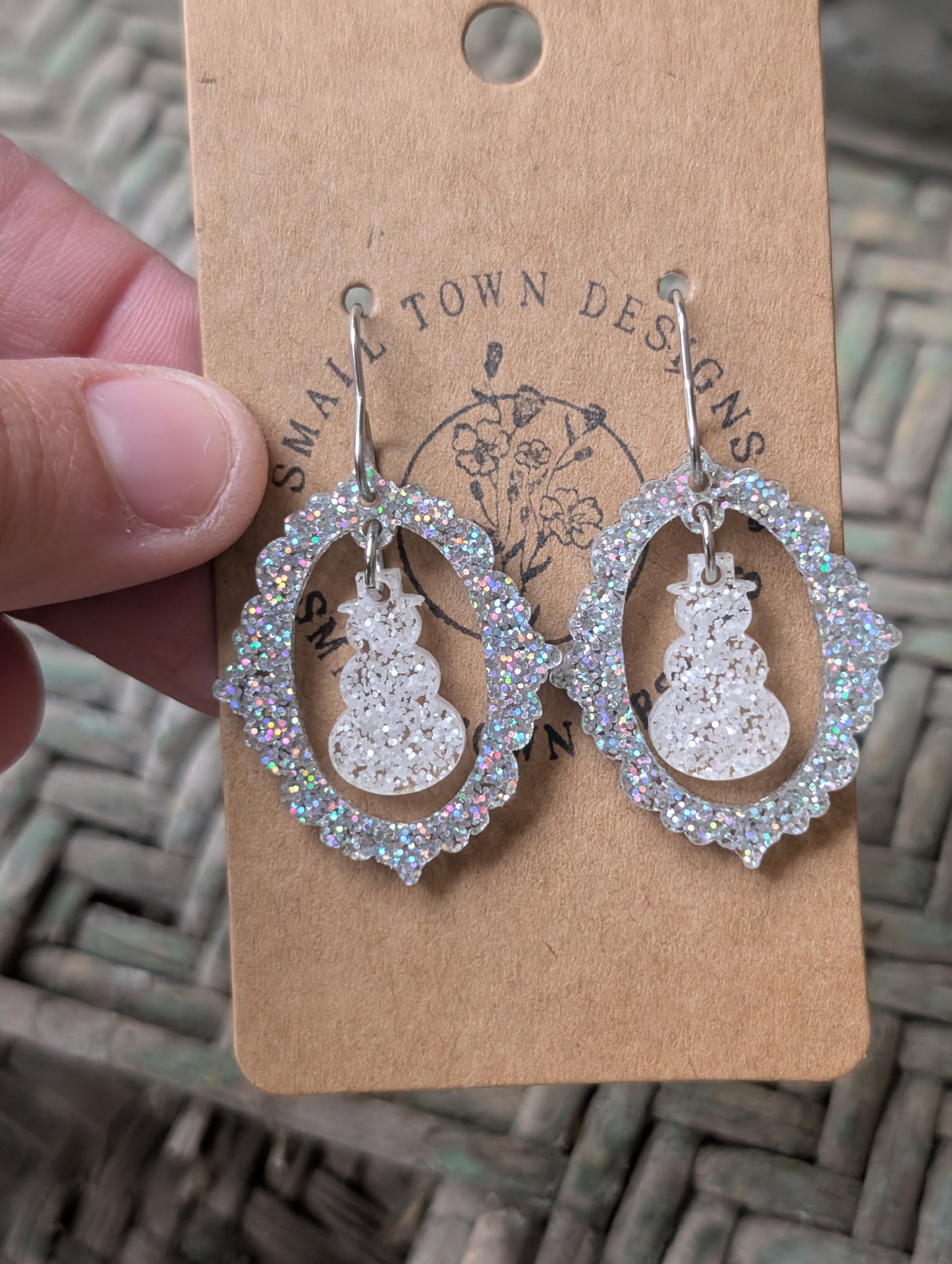 Vintage Framed Snowman