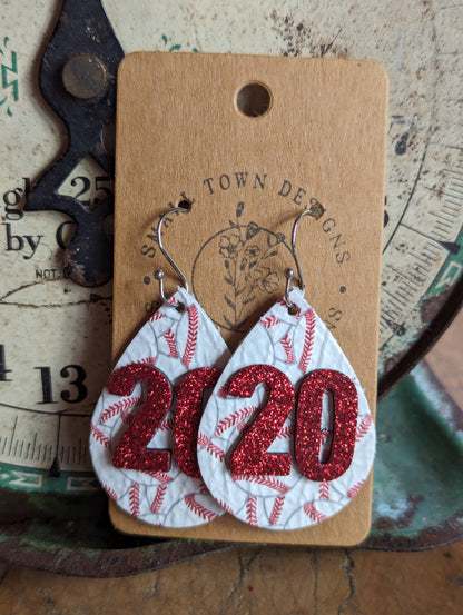 Custom Softball/Baseball # Earrings