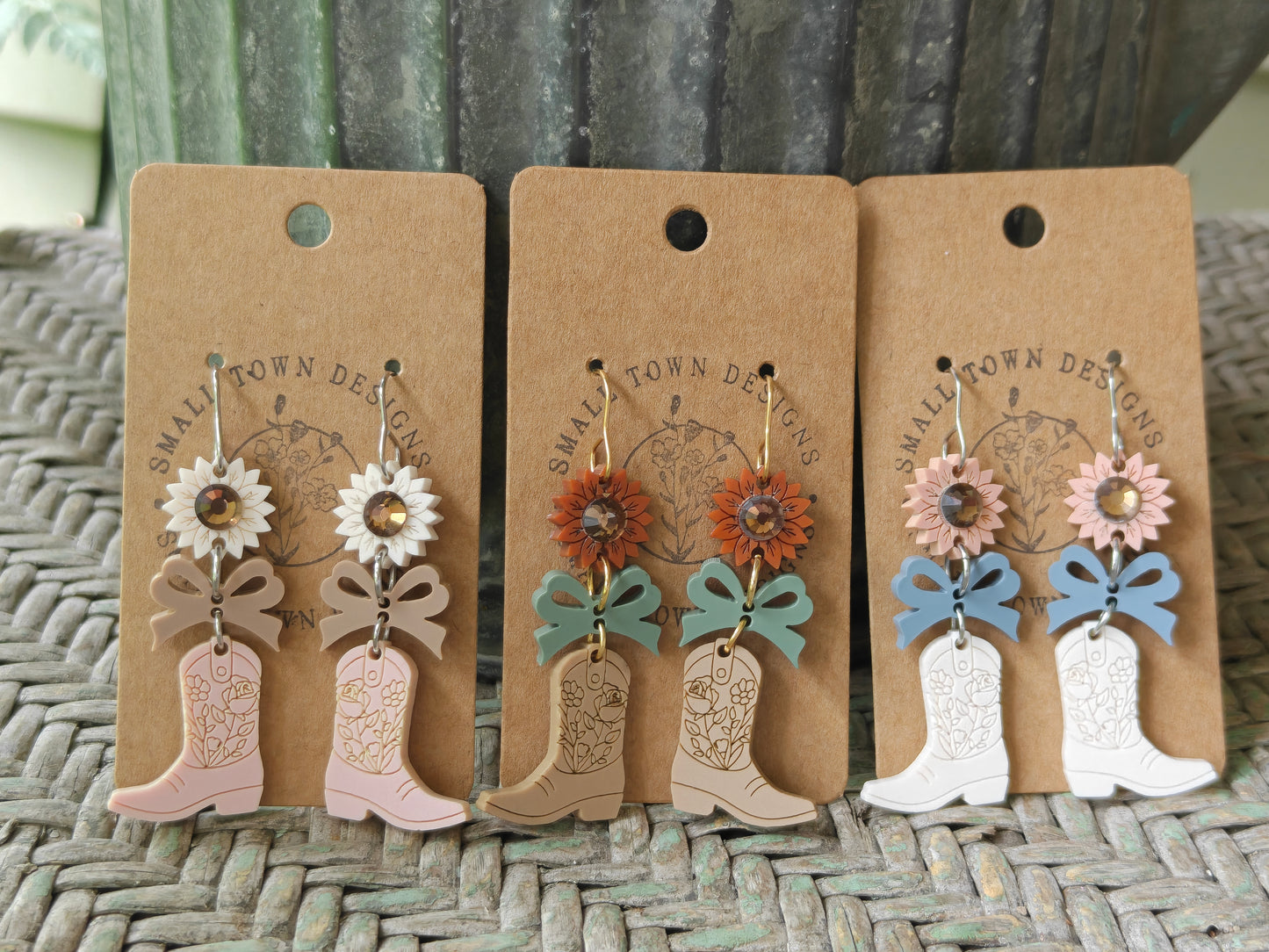Sunflower Cowboy Boot Trios