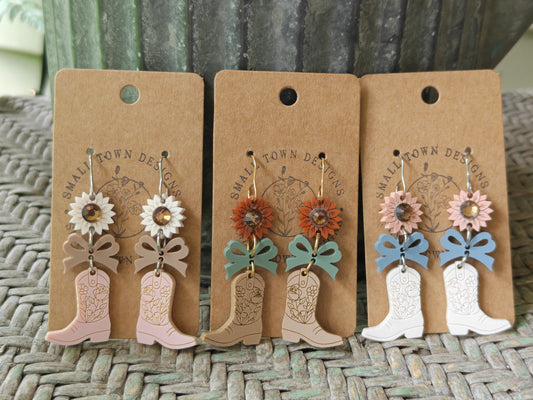 Sunflower Cowboy Boot Trios