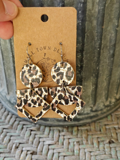 Abstract Leopard Dangles