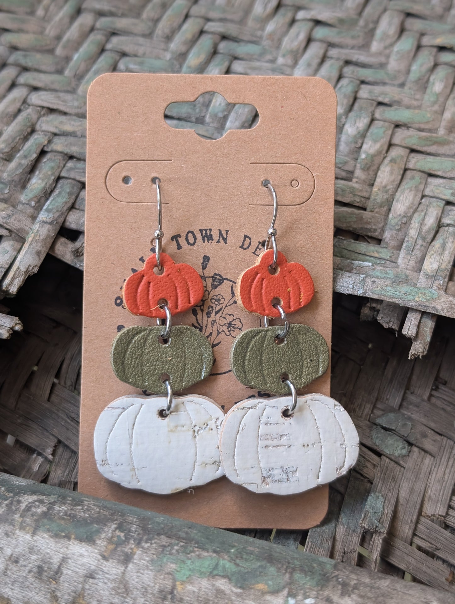 Stacked Sage Birch Pumpkins