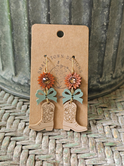 Sunflower Cowboy Boot Trios