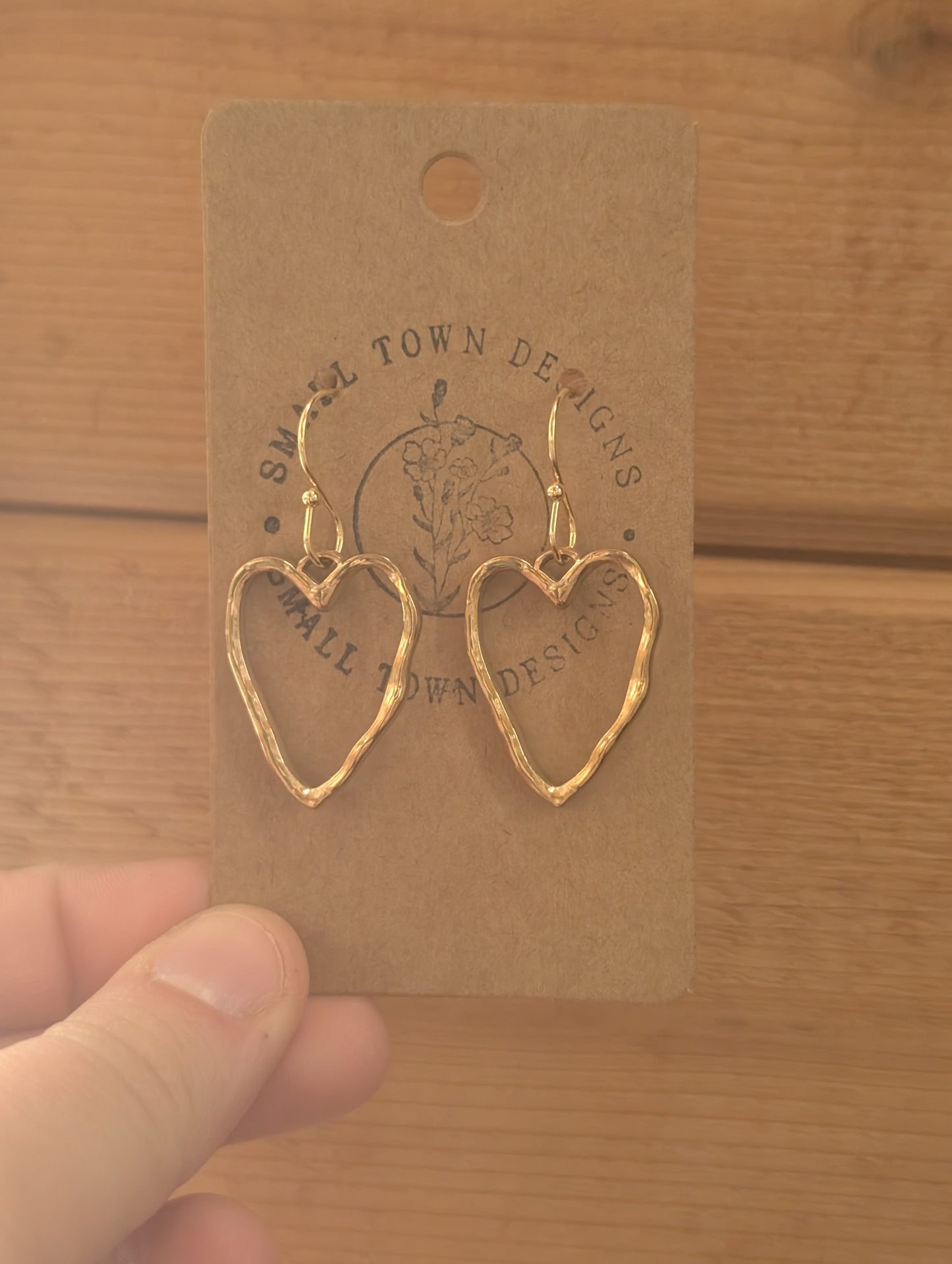 Heart Hammered Hoops