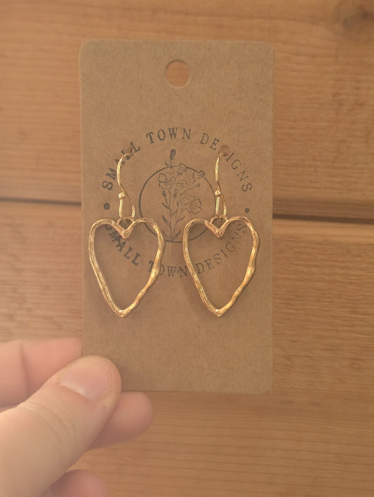 Heart Hammered Hoops
