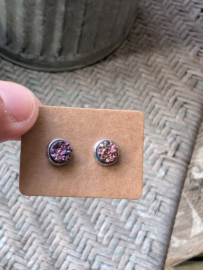 6mm Brown/Pink Studs