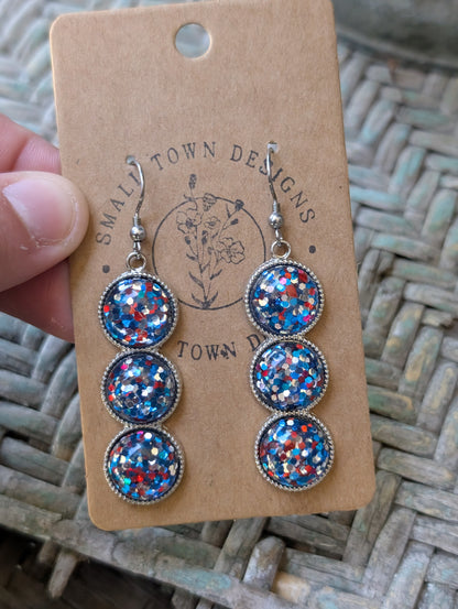 Patriotic Glitter Trios