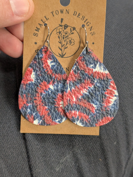 RWB Tie-Dye Teardrops