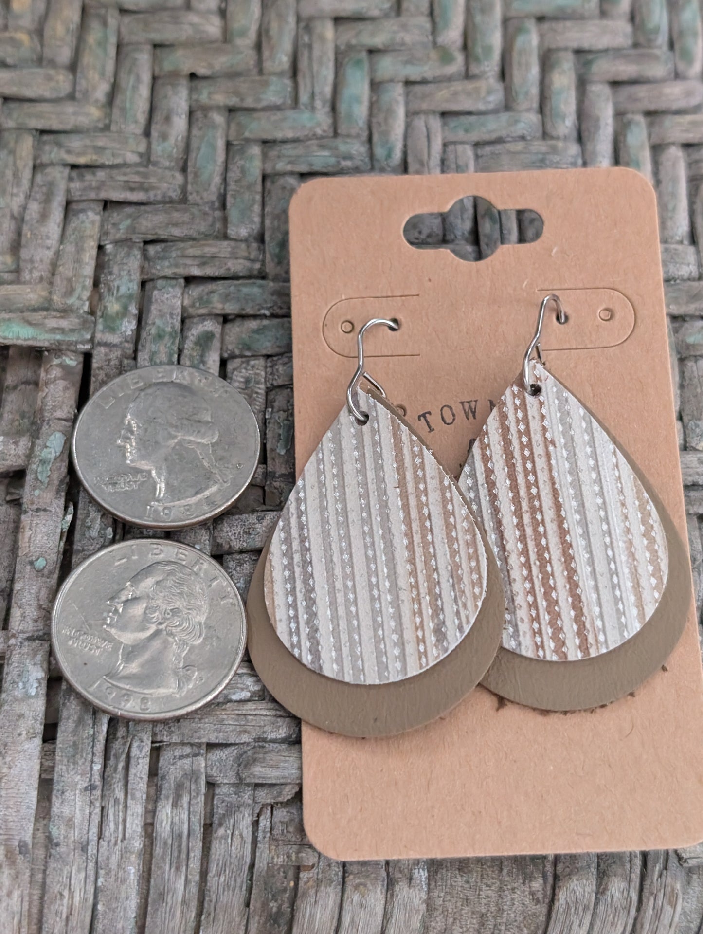 Neutral Striped Teardrops