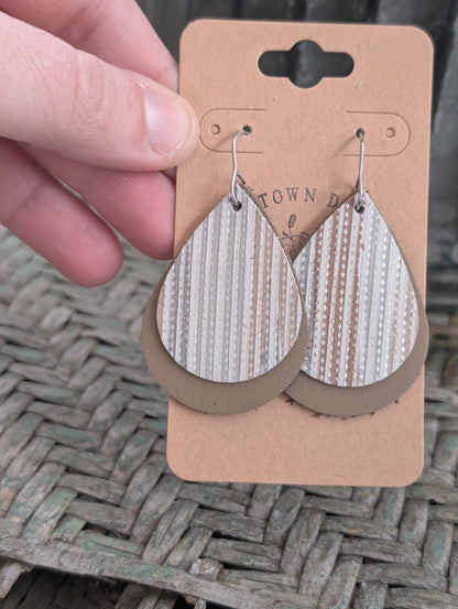 Neutral Striped Teardrops