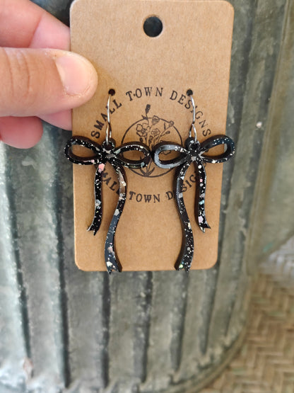 Black Glitzy Bows