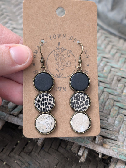 Black, Leopard, Marble Trios