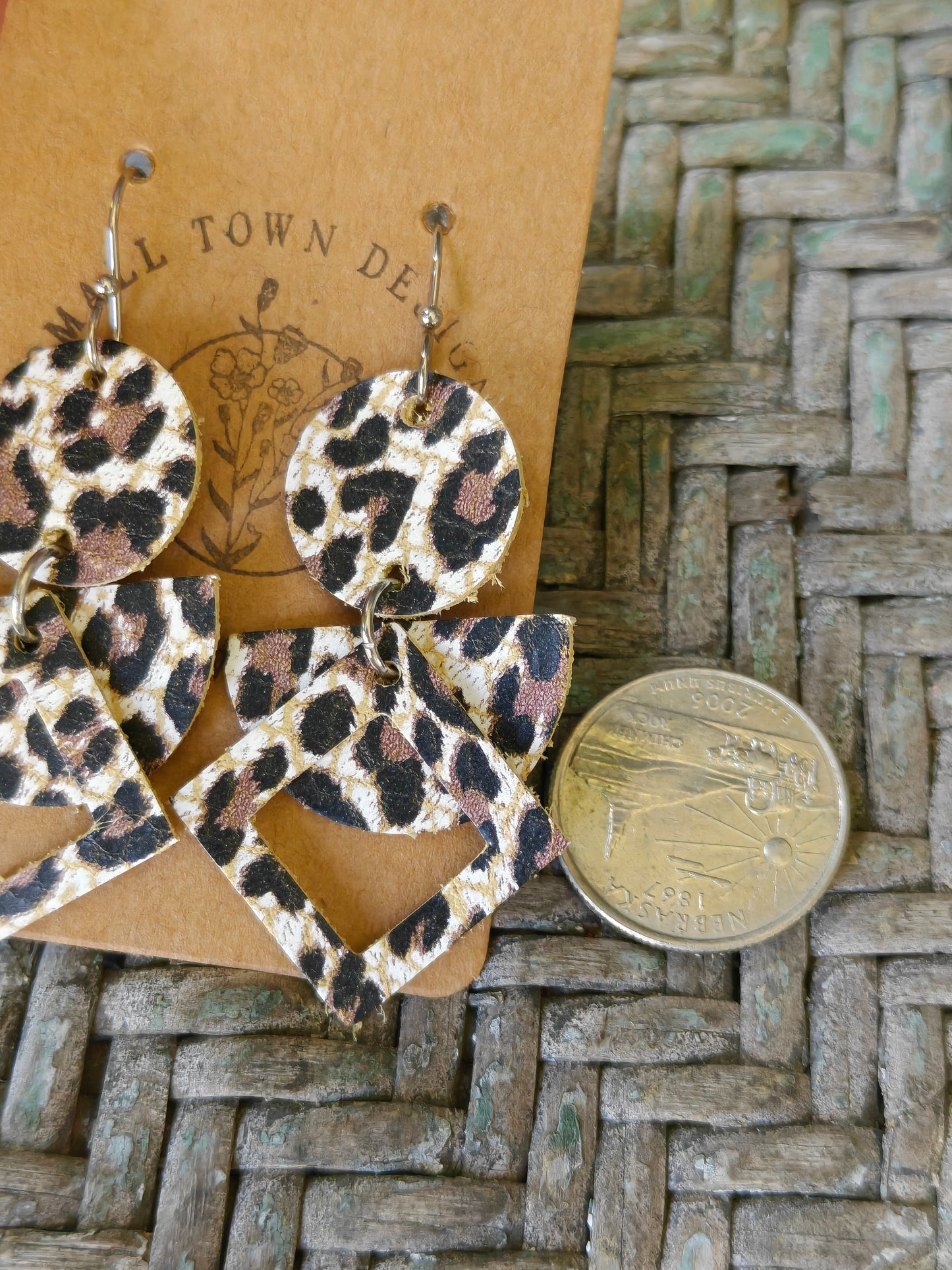 Abstract Leopard Dangles