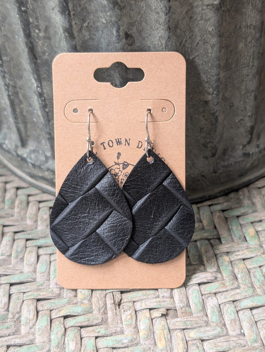 Black Braided Teardrops