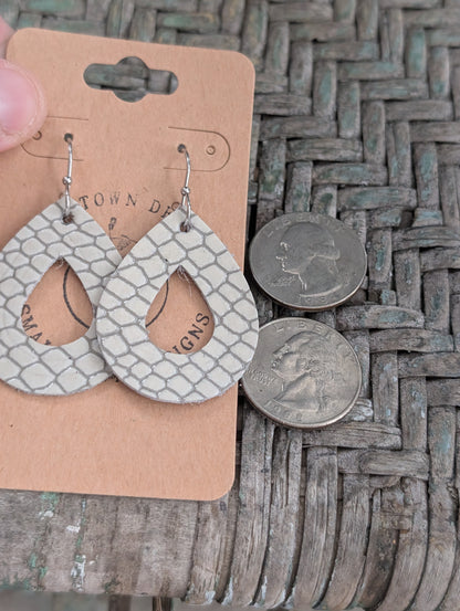 Embossed Gray Teardrops