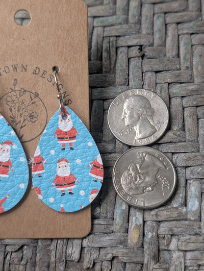 Blue Santa Teardrops