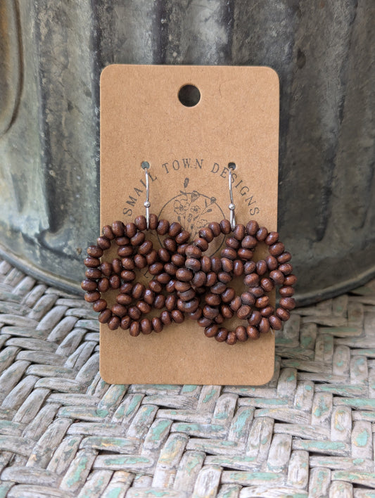 Dark Wooden Bead Circles