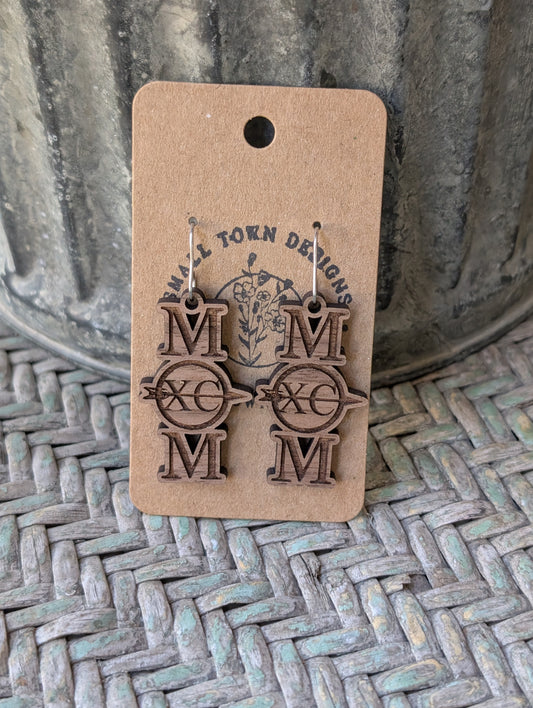 Cross Country Wooden Mom Dangles