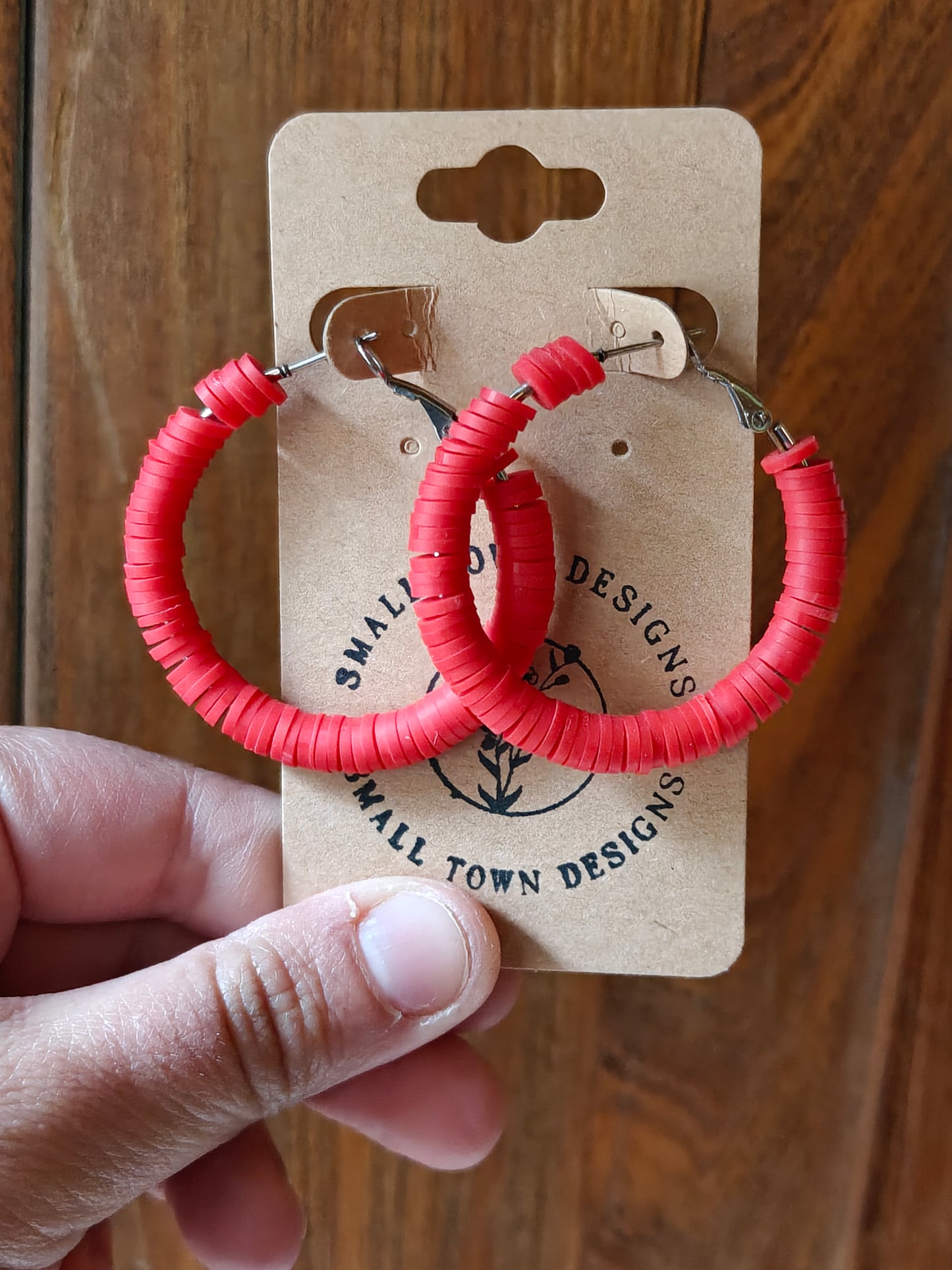 Red 40mm Hoops