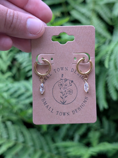 Mini Gold Chandelier Huggies