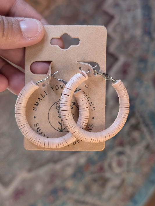 1.5 Inch Nude Hoops (Silver)