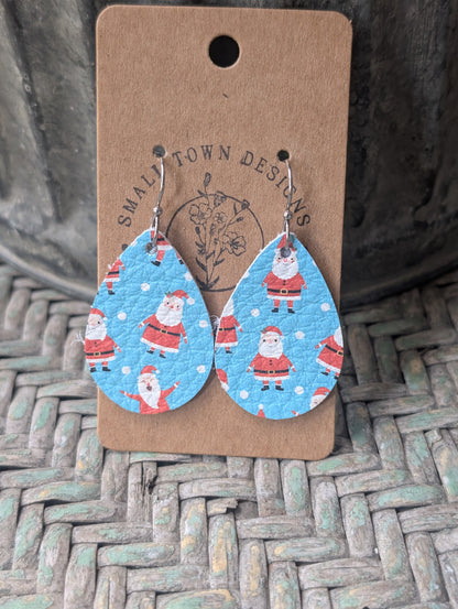 Blue Santa Teardrops
