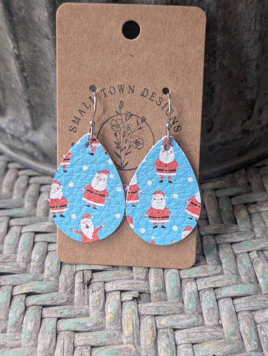 Blue Santa Teardrops