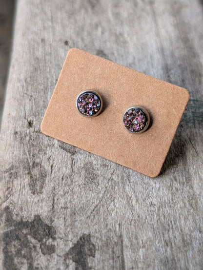 6mm Brown/Pink Studs