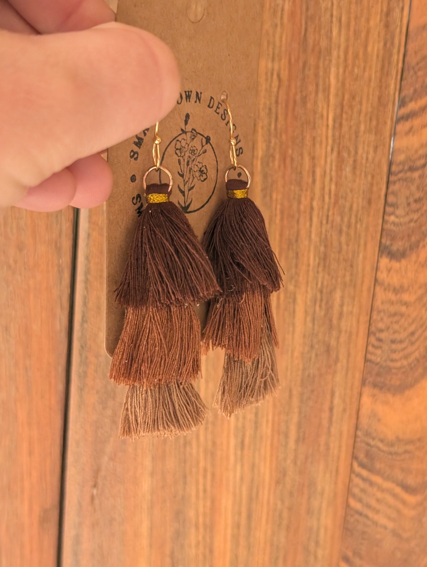 Brown tassels