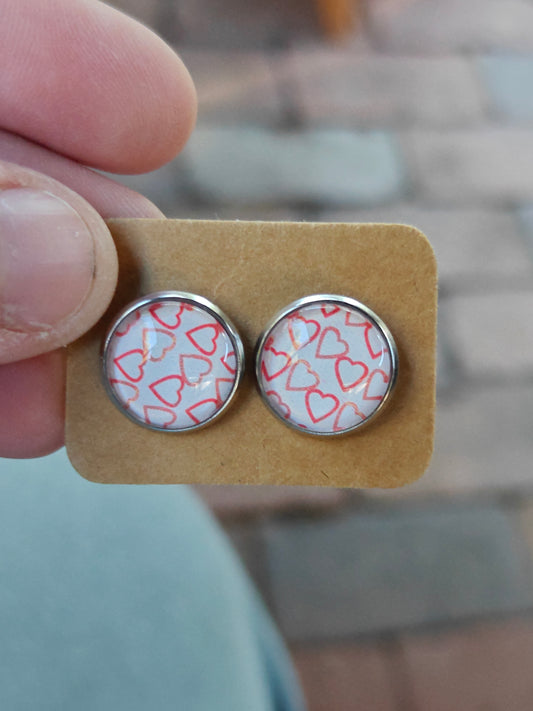 Heart studs