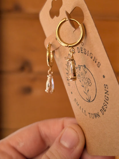 Clear Rhinestone Huggies