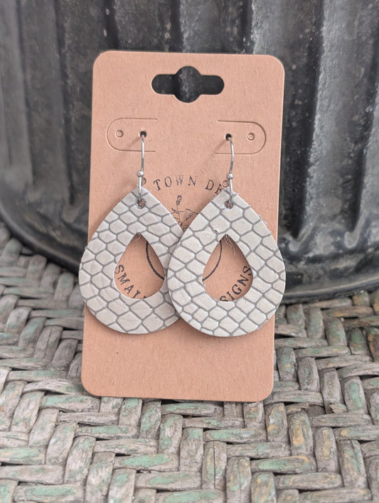 Embossed Gray Teardrops