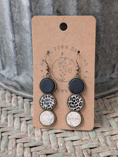 Black, Leopard, Marble Trios