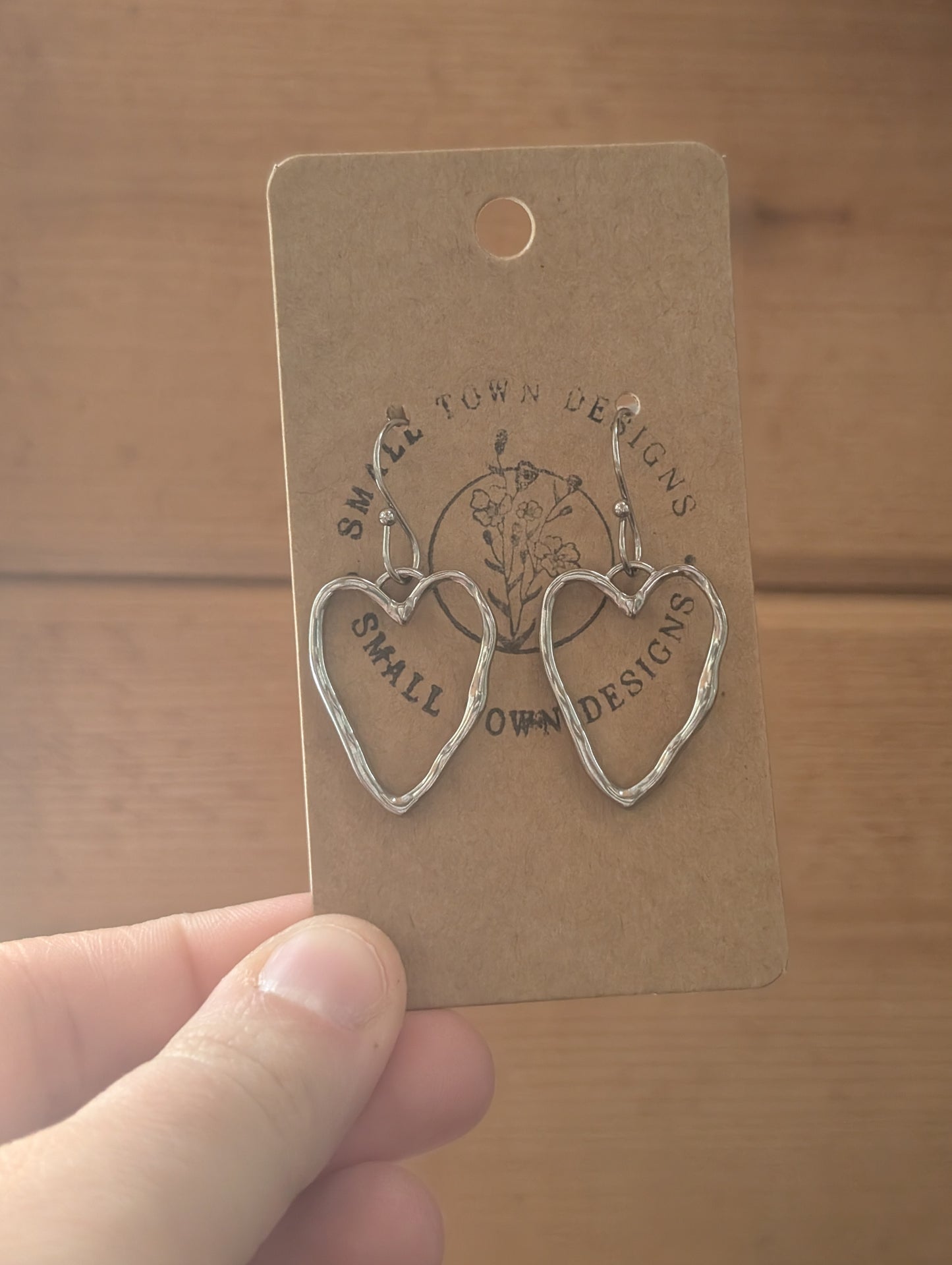 Heart Hammered Hoops