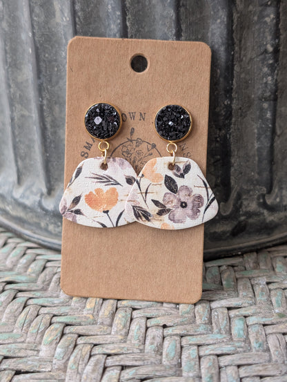 Yellow & Black Floral Drops