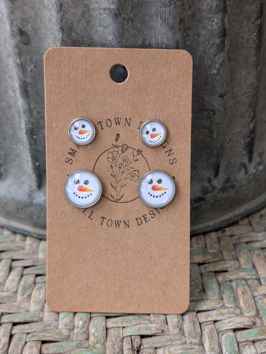 Mommy & Mini Snowman Studs