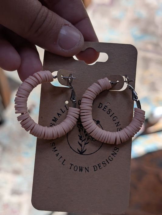 1.2 Inch Peach Hoops