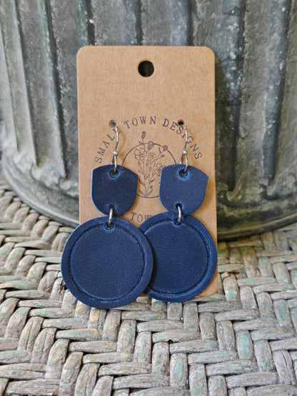 Navy Embossed Circles