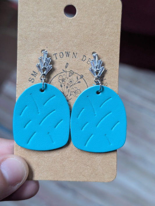 Teal turquoise dangles
