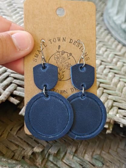 Navy Embossed Circles