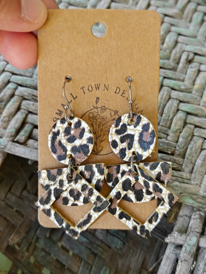 Abstract Leopard Dangles