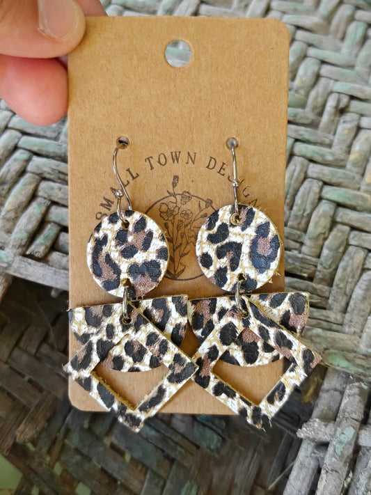 Abstract Leopard Dangles
