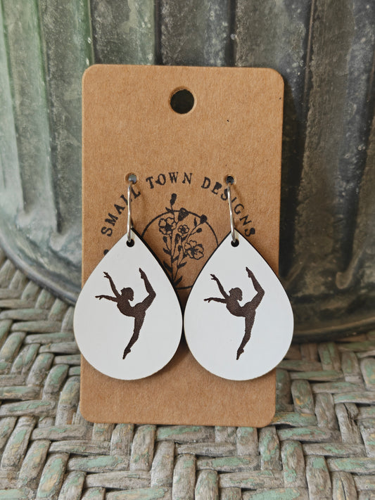 White & Black Dancer Teardrops